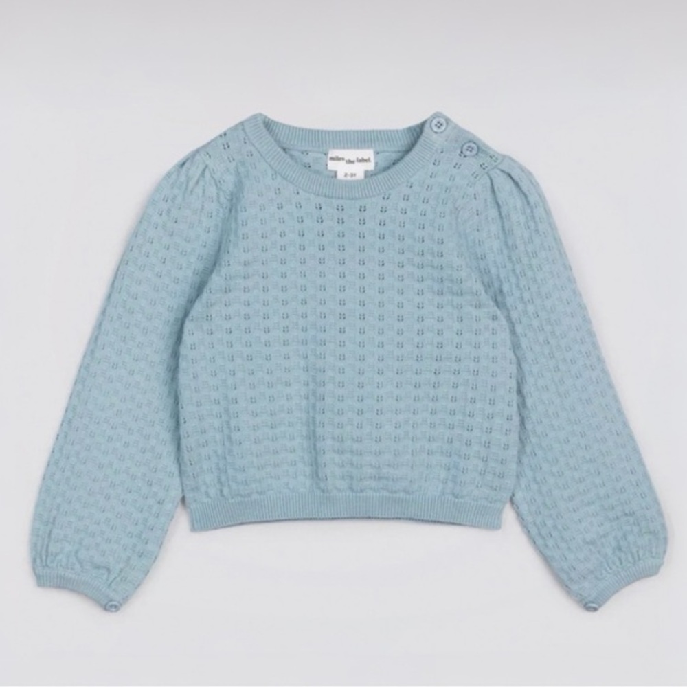 MILES THE LABEL GIRLS OVERSIZED PUFF SLEEVE
SWEATER